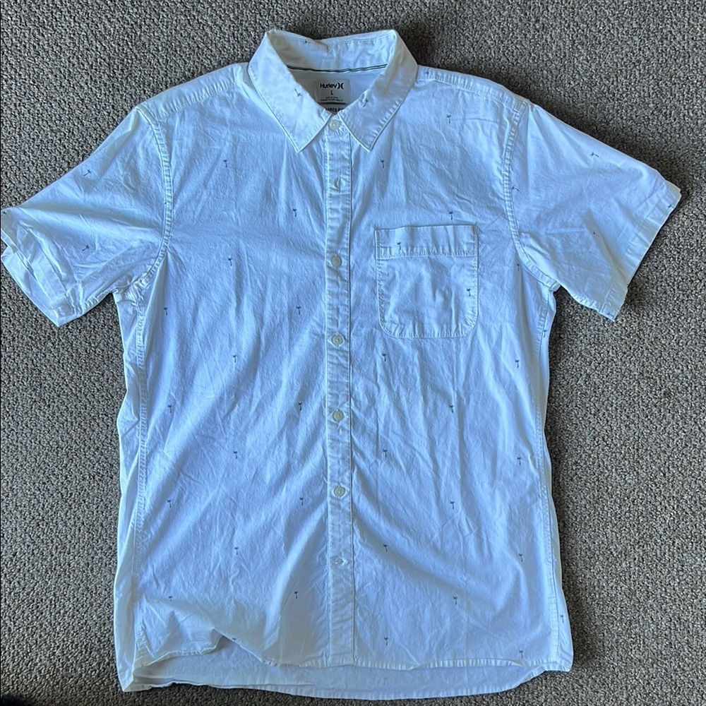 Hurley White Casual Button Down
